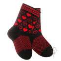 Woolen socks with "Hearts" pattern