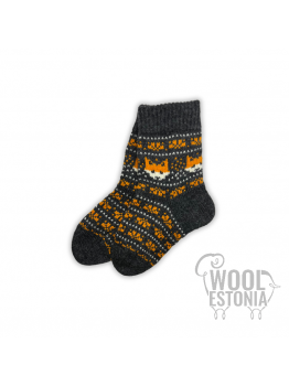 Woolen socks with a fox