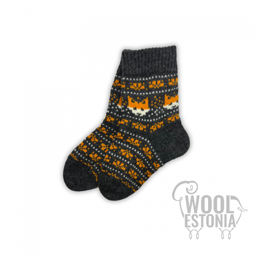 Woolen socks with a fox