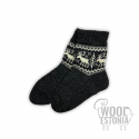 Woolen socks with a "Deer" pattern