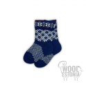 Kid's woolen socks with a "Kihnu" pattern