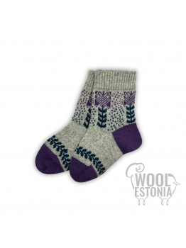 Woolen socks with flowers