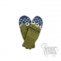 Woolen mittens with a "Lamb" pattern