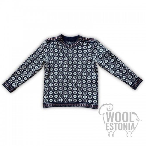 Men's  jumper with a deer, Red and Blue