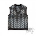 Men's woolen vest with a norwegian pattern