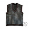 Men's woolen vest with Kihnu pattern