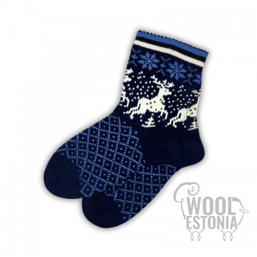 Woolen socks with a deer