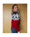 Women's jumper with a deer, Red and Blue