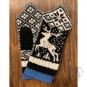 Woolen mittens with a "Deer" pattern