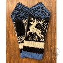 Woolen mittens with a "Deer" pattern