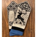 Woolen mittens with a "Deer" pattern