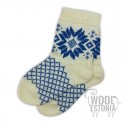 Woolen socks with a "Cornflower" pattern