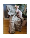 Woolen knitted blanket with mohair