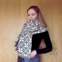 Woman's woolen scarf-shawl