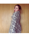 Woman's woolen scarf-shawl