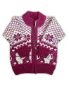 Kid's full zip sweater with a deer