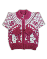 Kid's full zip sweater with a deer