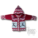 Kid's jacket with a Deer, with buttons, with a hood