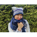 Hat-scarf with a deer