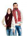 Scarf with hearts