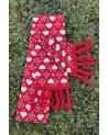 Scarf with hearts