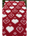 Scarf with hearts