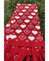 Scarf with hearts