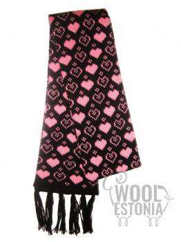 Scarf with hearts