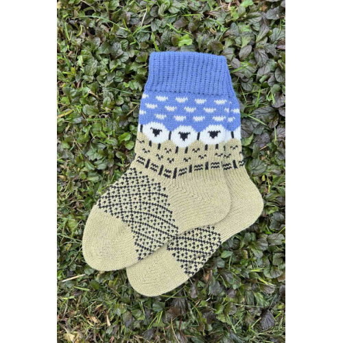 Woolen socks with a lamb