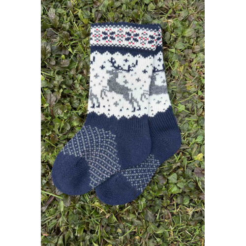 Woolen socks with a deer