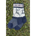 Woolen socks with a "Deer" pattern on a white background