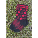 Woolen socks with "Hearts" pattern