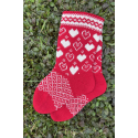 Woolen socks with "Hearts" pattern
