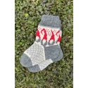 Woolen socks with a "Dwarves" pattern