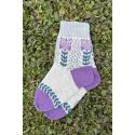 Woolen socks with a "Flower" pattern