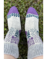Woolen socks with flowers