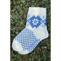 Woolen socks with a "Cornflower" pattern