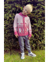 Kid's full zip sweater with a deer