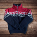 Sweater for children. Sweater with fleece lining on neck.