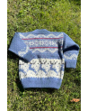 Kid's full zip sweater with a deer