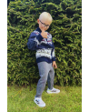 Kid's full zip sweater with a deer