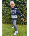 Kid's full zip sweater with a deer