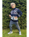 Kid's full zip sweater with a deer