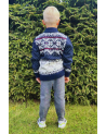 Kid's full zip sweater with a deer