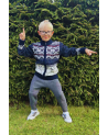 Kid's full zip sweater with a deer