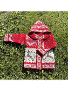 Imikute ja mudilaste kampsun Hirvega, kapuutsiga