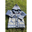 Kid's jacket with a Deer, with a hood, with buttons
