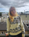 Woman's sweater with a deer