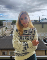 Woman's sweater with a deer