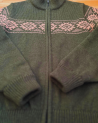 Woman's wool sweater with a full-zip